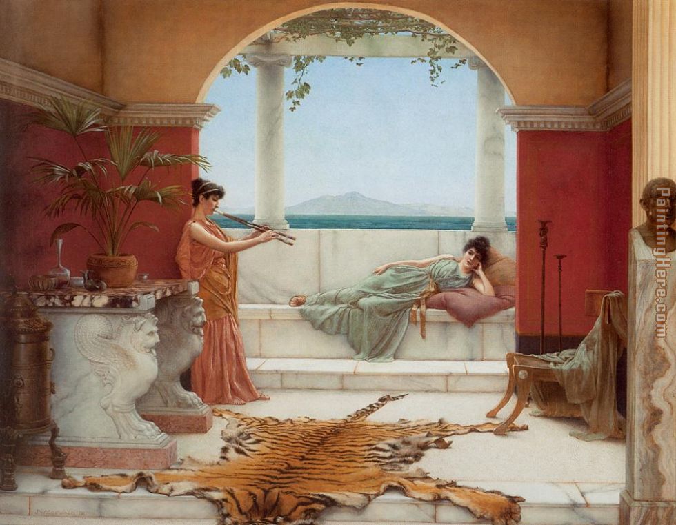 The Sweet Siesta of a Summer Day painting - John William Godward The Sweet Siesta of a Summer Day art painting